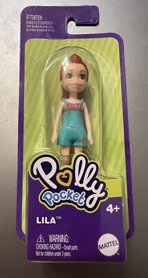 Lila Polly Pocket Mattel MALGCD63 Mini Doll Green Red Hair - 4 Inch Model NEW
