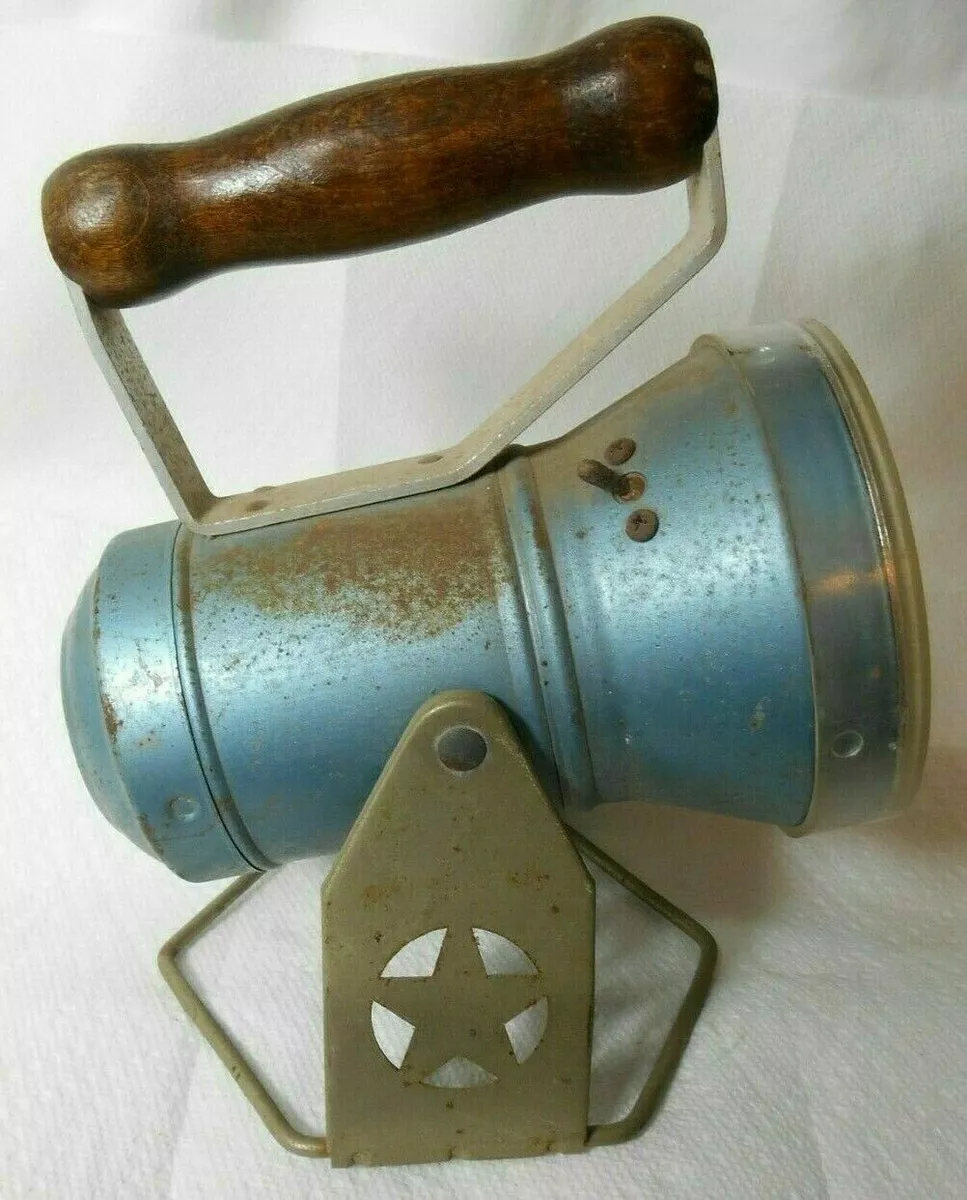 Vintage Antique STAR HEADLIGHT & LANTERN CO Railroad Work Light Flashlight USA
