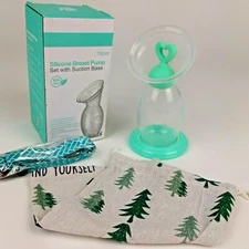 BumbleBee Manual Breast Pump 5oz/150ml with Suction Base, Silicone Breastfeeding