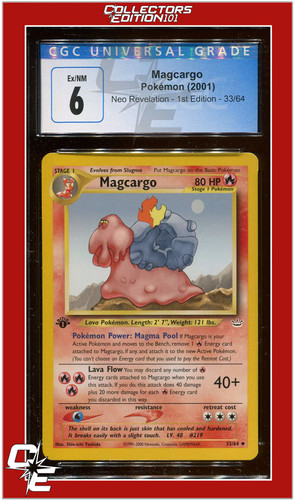 Magcargo (1st Edition) graded CGC 6 for sale on eBay