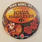 Iowa Hawkeyes 1991 Rose Bowl Football Hayden Fry Pinback Button Badge Pin