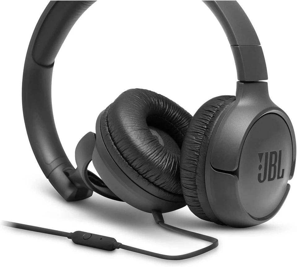 JBL Tune 500 Wired On-Ear Headphones - Black - image 3 of 4