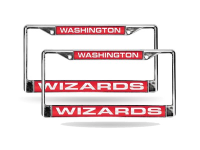 Washington Wizards NBA (Set of 2) Chrome Metal Laser Cut License Plate Frames