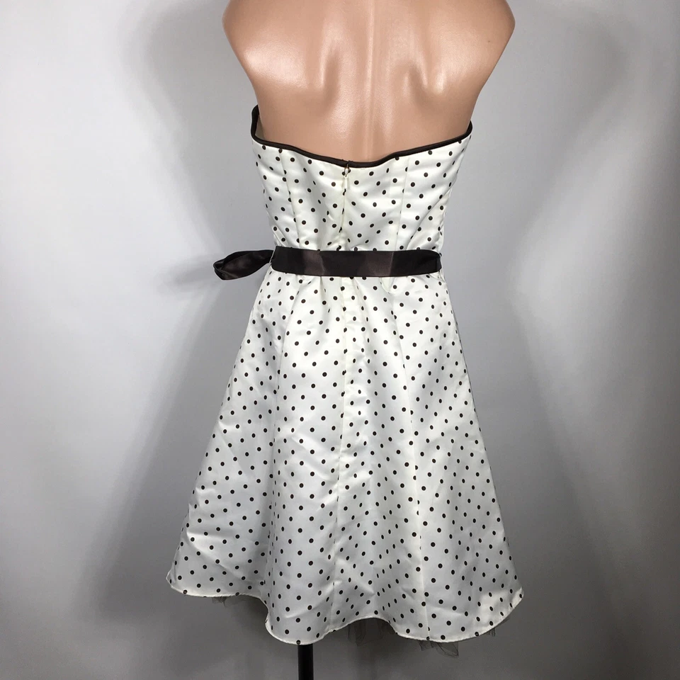 Vestido JESSICA MCCLINTOCK GUNNE SAX Lunares Sin Tirantes De Colección Años 90 Y2k PROMOCIÓN 9/10 Foto 2 de 4