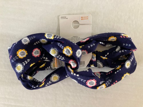 NWOT Gymboree Hello Yellow S 5-6 Navy Flower Skirt & NWT Soft Floral Headband - Picture 2 of 3