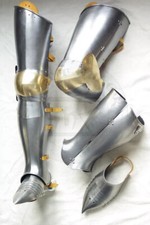 Leg Armor Full Set Knight Greaves Armor s3 LARP Medieval Steel Warrior Gothic Gf