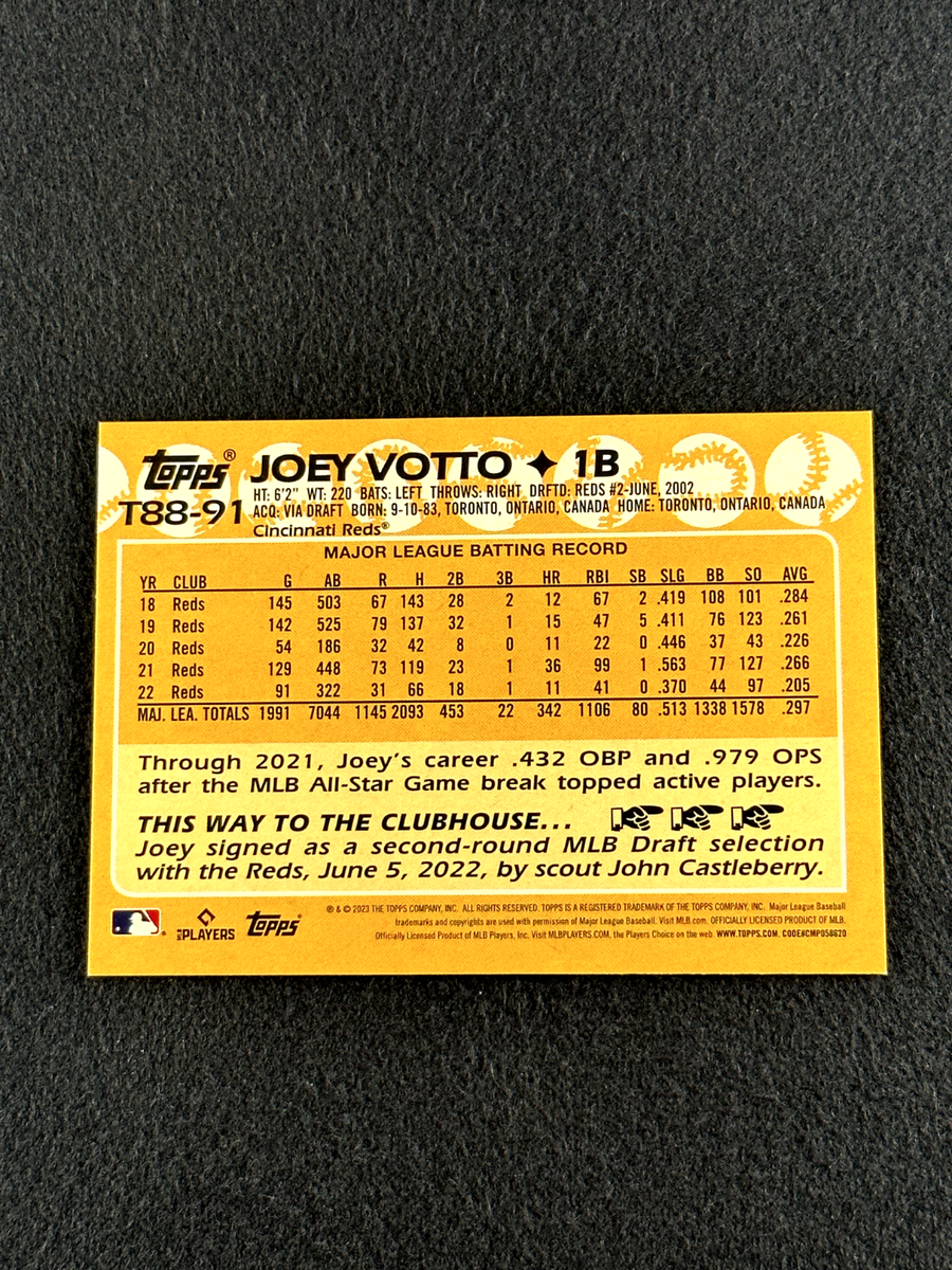 2023 Topps Series 1 JOEY VOTTO 1988 35th Anniversary #T88-91