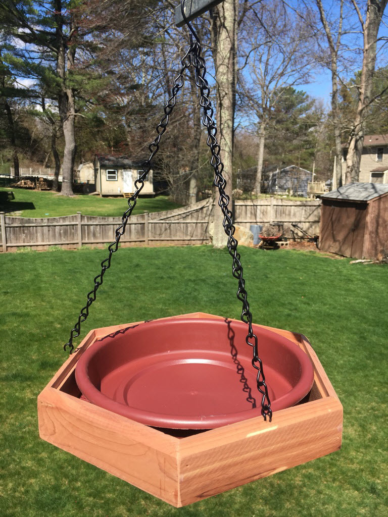 Hanging Cedar Bird Bath or Feeder from Patio Style Concepts eBay