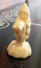 Mid 20th century Yupik Eskimo Inuit figurine RED ARMY soldier  on horseback.