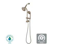 Glacier Bay 6-Spray Wall Bar Raincan Showerhead in Brushed Nickel