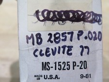Clevite77 Ms-1525 P-20 Main Bearing Set Mb2857 P.020 Nos 9a2-1 Clevite77 Ms-1525 P-20 Main Bearing Set Mb2857 P.020 Nos 9a2-1