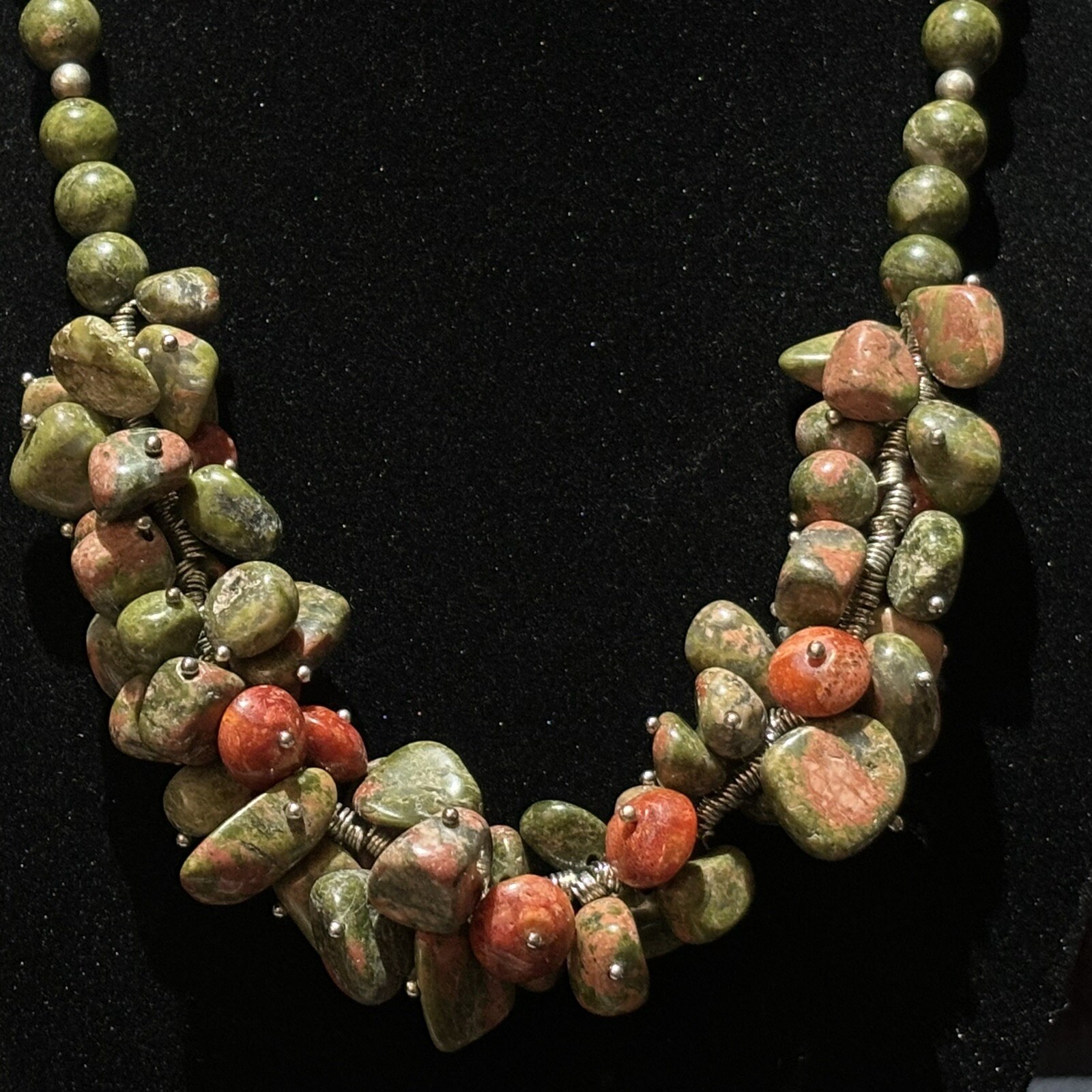 Multicoloured Stone Statement Necklace - image 6