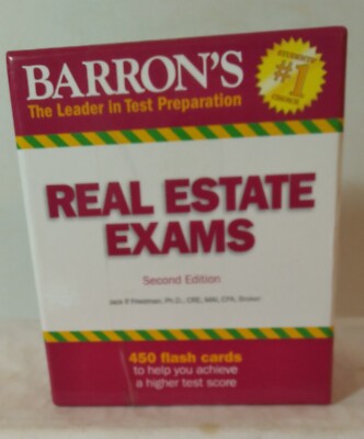 Barron's Real Estate Exam Flash Cards by Jack P. Friedman Ph. D. CRE MAI CPA