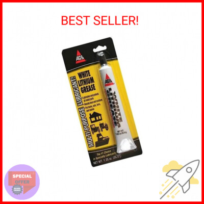 AGS Company White Lithium Grease 1.25 oz. Tube, Multi-Purpose Lubricant, Long La