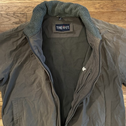 Vintage Time Out Maine Fleece Lined Jacket Army Green Men’s Sz M - Picture 7 of 10
