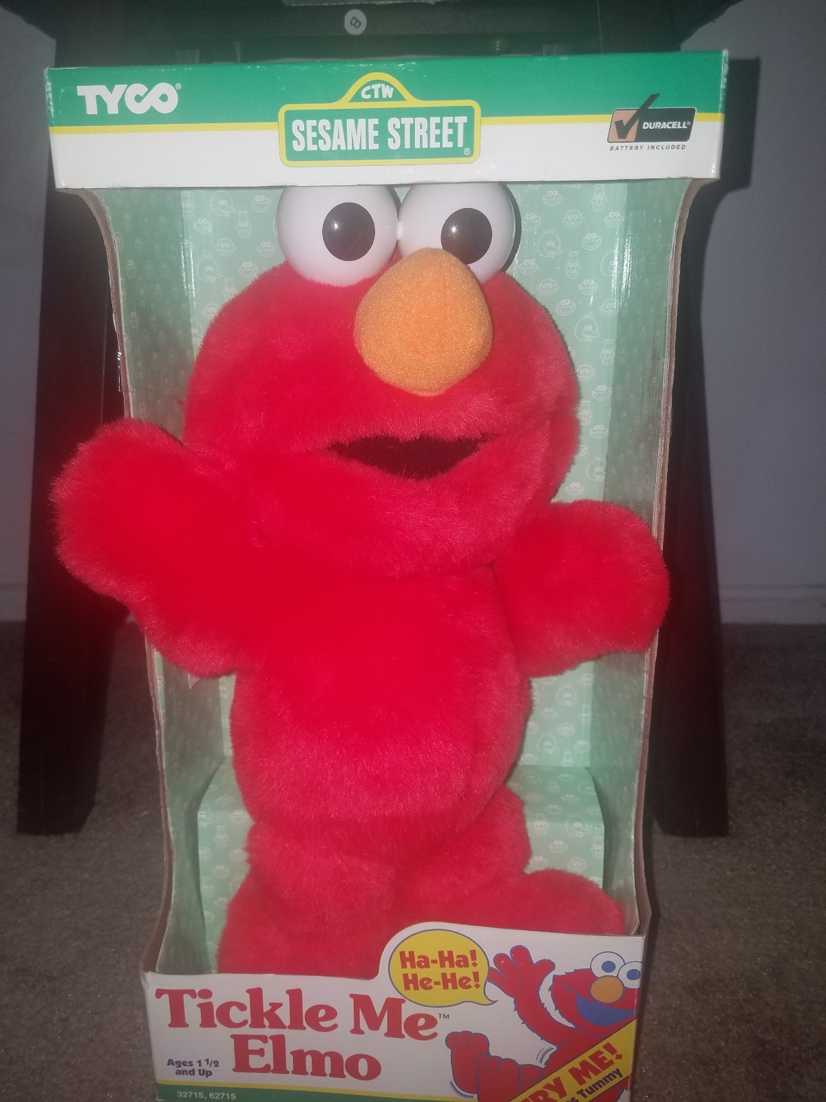 Original Tickle Me Elmo doll, by Tyco in 1996, Brand New in the box