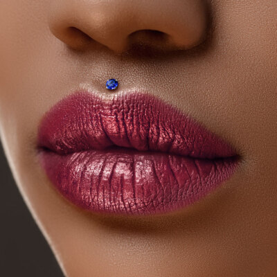 Piercing Labret Monroe Stahl Chirurgisch zu Überwinden Ein Zirkonium Farb-