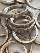 (84) Carling Technologies Nut 16-3P Ring , Knurled Nickel Plated Hardware