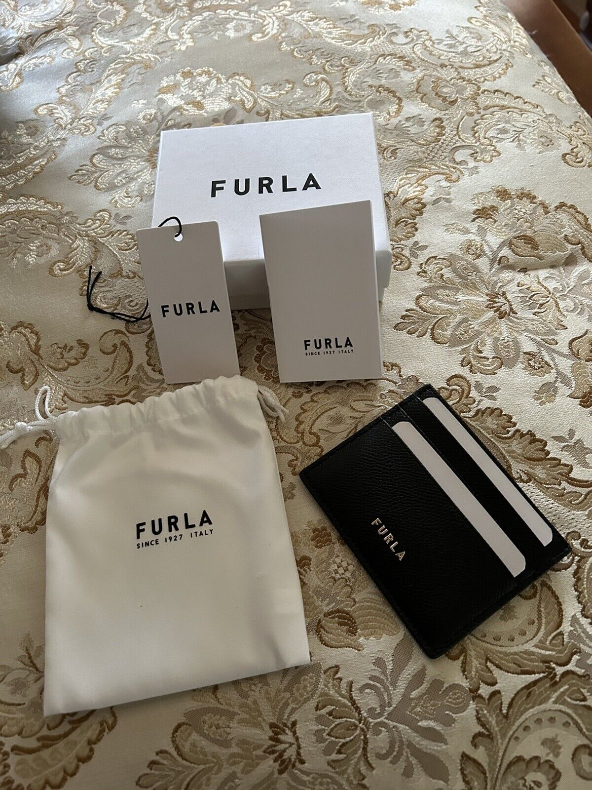 Furla Classic Black Business Card Case/Credit Card Holder- New $78