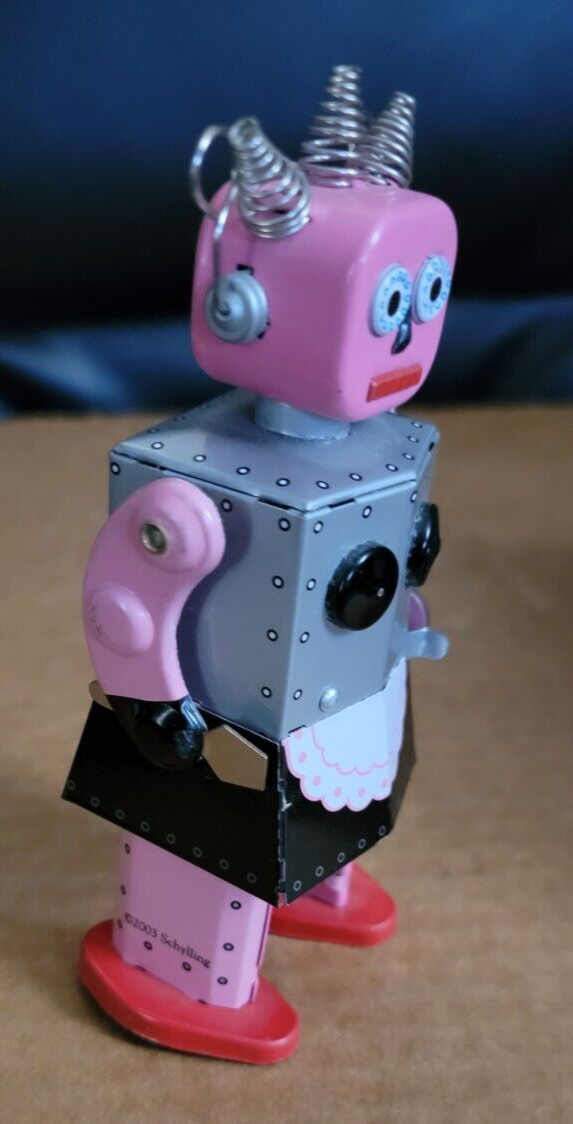 Lot of 2) ROXY ROBOT SCHYLLING TIN WIND UP COLLECTOR'S SERIES