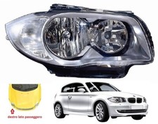 FARO FANALE PROIETTORE DX H7-H7 BMW SERIE 1 E87 2007-2012 PARABOLA GRIGIO SCURA