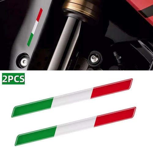 2 Tlg Flagge 3D Emblem Aufkleber Italien Italia Motorrad Autoaufkleber schön-. - Picture 2 of 12