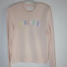 Sol Angeles Womens Sweatshirt Pink Size S Modal Cotton Pullover