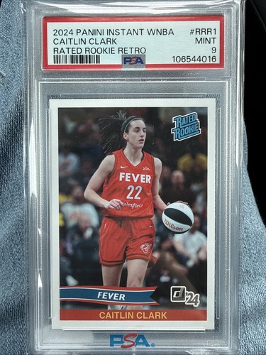 2024 PANINI INSTANT WNBA CAITLIN CLARK RATED ROOKIE RETRO SP FEVER RRR1 RC PSA 9