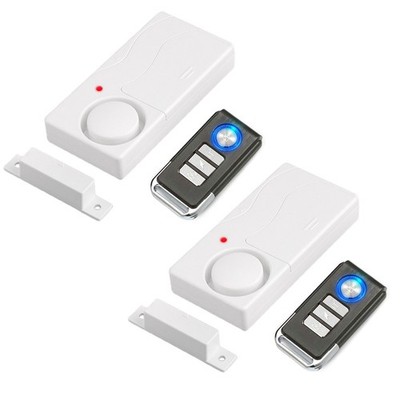 2PK Magnetic Door Window Alarm Wireless Remote SOS Function 105dB Anti-Theft