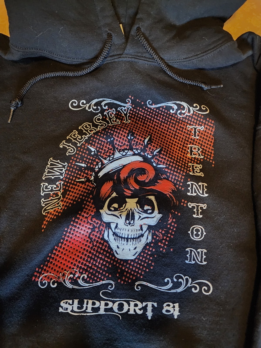 ミュージシャン The BONEZ Skull Angel Hoodie XXL Hells Angels Support New Jersey Trenton Support 81 Skull Graphic