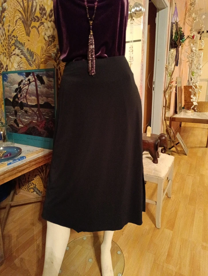 Rock Biba 40 L schwarz assymmetrisch fallend jersey stretch Microfaser wie neu - Bild 4 von 4