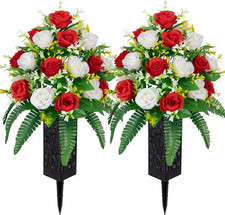 Artificial Cemetery Flowers   Grave Decorations, Cemetery Flowers for Grave Vase