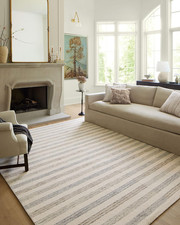 Chris Loves Julia Ivory/Slate Area Rug 7'9
