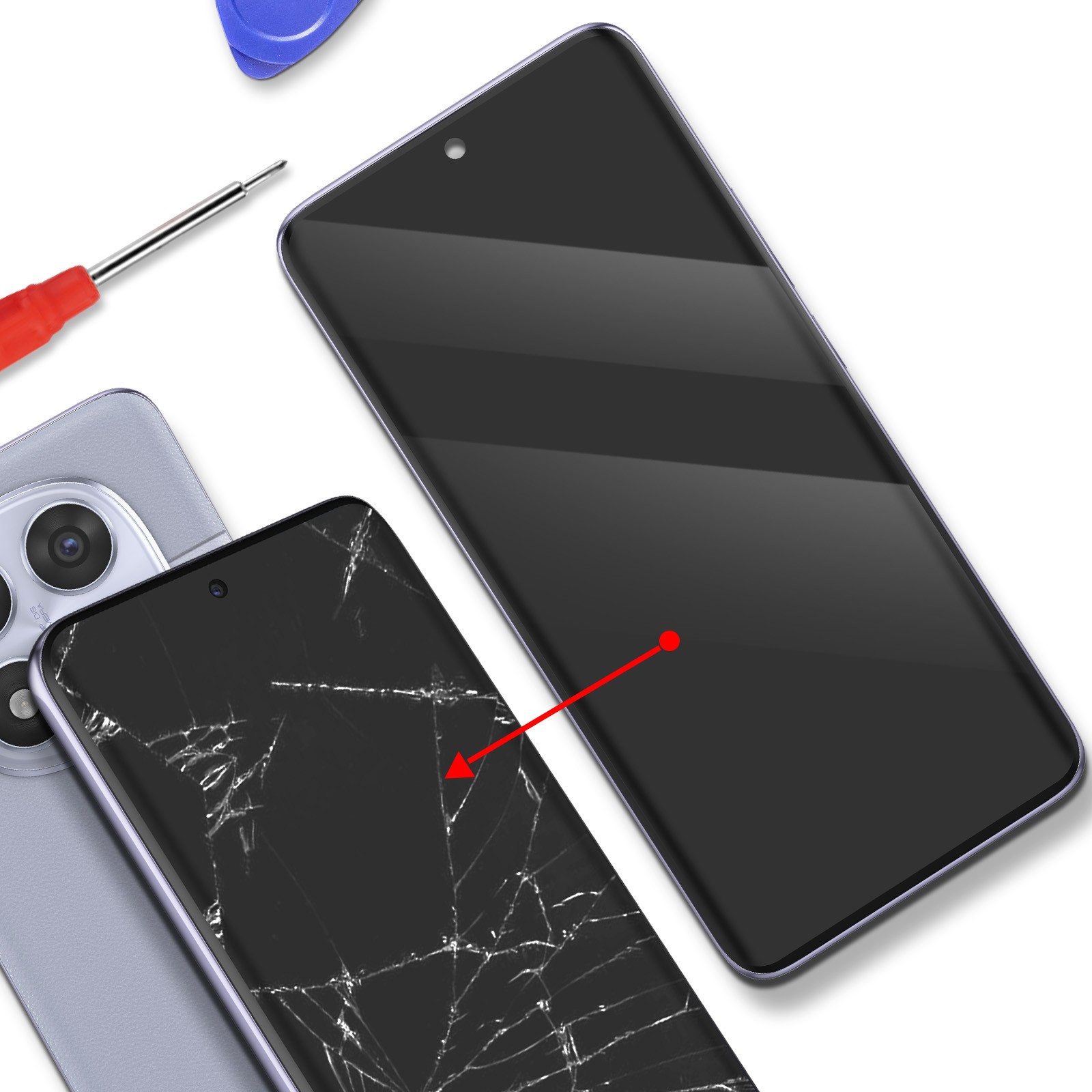 Écran AMOLED pour Redmi Note 14 Pro 5G Service Pack Xiaomi Lavande