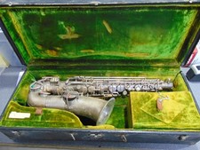 1917 Frank Holton srebrny saksofon Eb Alto w oryginalnym etui. Ser. #23687