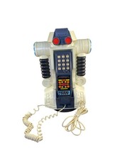 1984 Maxx Steele Robo Force Phone CBS Vintage Robot Telephone Tested works