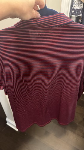 Vineyard Vines Golf Edgartown Polo Shirt Striped Mens Size Large Red Blue - Picture 3 of 5