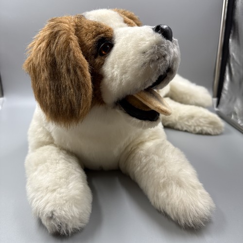 Large St Bernard Dog Plush 24" Realistic Stuffed Animal By Yomiko Russ Berrie - Picture 11 of 15