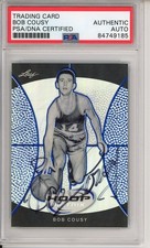 2013 Leaf Hoops Bob Cousy Signed PSA DNA COA Autograph HOF Boston Celtics