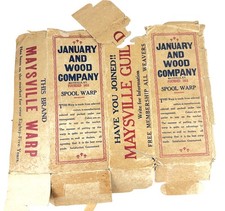 January And Wood Company Maysville Warp Spool Warp Empty Cardboard Box Flattened