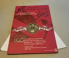 Disney Pewter Coin Medallion - I've Got Environmentality - Jiminy Cricket 1995