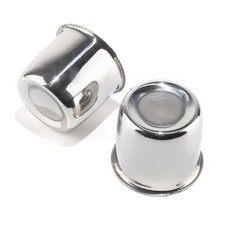 2Pcs 3.31" Push Through Wheel Center Caps Stainless Trailer Hub Cap for Truck