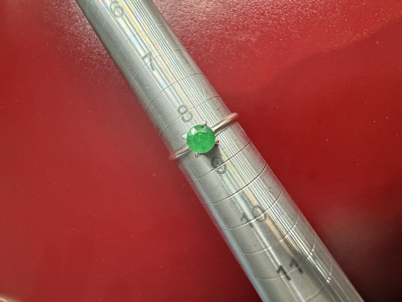 3 Sterling Silver Stacker Rings - Ruby Emerald Sa… - image 5