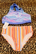 Wonder Nation Girls Swimsuit Set w/ UPF 50 M  7-8 