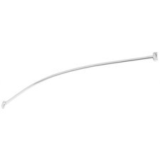 Signature Hardware 466770 72" Curved Brass Shower Rod - Chrome
