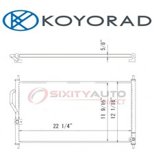Koyorad AC Condenser for 1997-2001 Honda CR-V 2.0L L4 - AC Air Conditioning bo