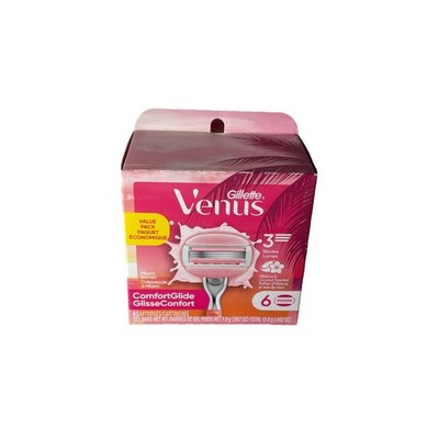 Gillette Venus Miami Sunset comfortglide Razor Blades 6 Cartridges NEW