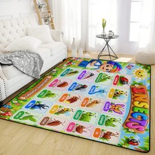 Kids Educational Play Mat Insect Bug Learning Rug Nursery Floor Activity Mat
