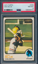 1972 Topps Vida Blue #430 Oakland A's PSA 8 CENTERED