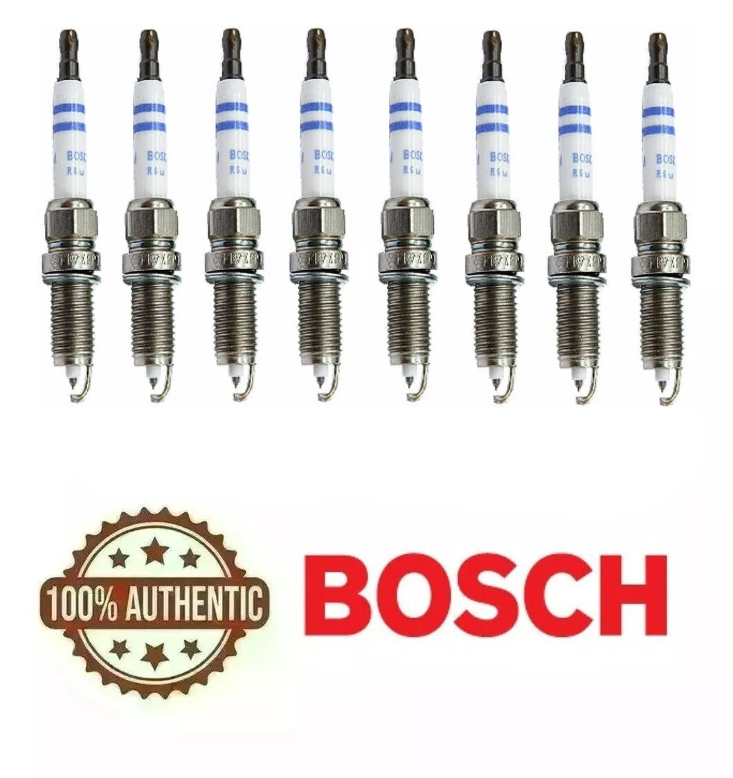 Set of 8 Bosch Double Platinum Spark Plugs For BMW E60 E63 E64 E65 E66 E53 4.8L